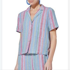 Frame Denim Multicolor Striped Blouse